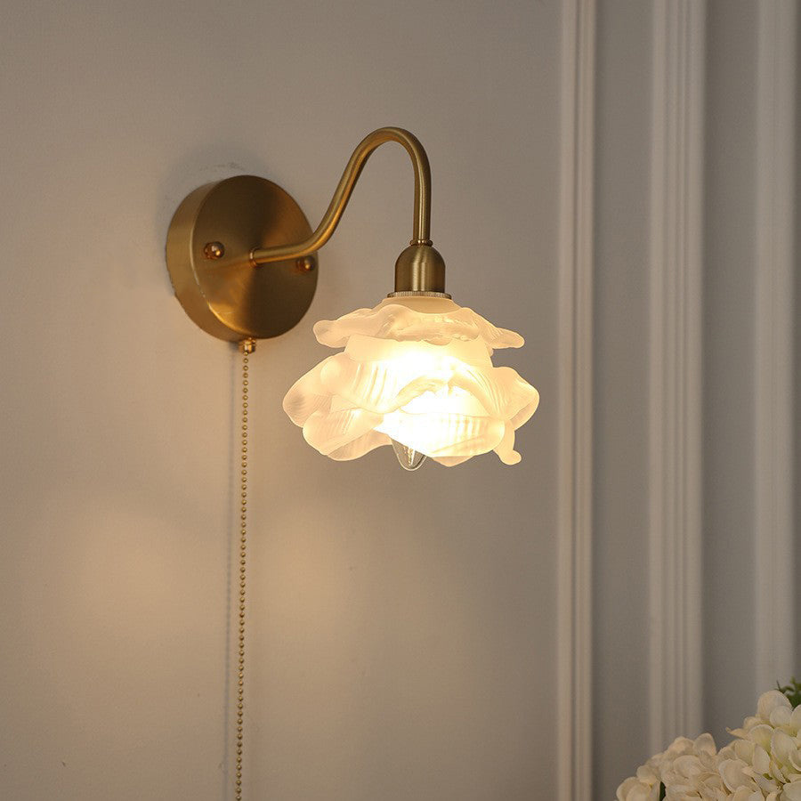 Pull Wire Rose Bell Wall Lamp