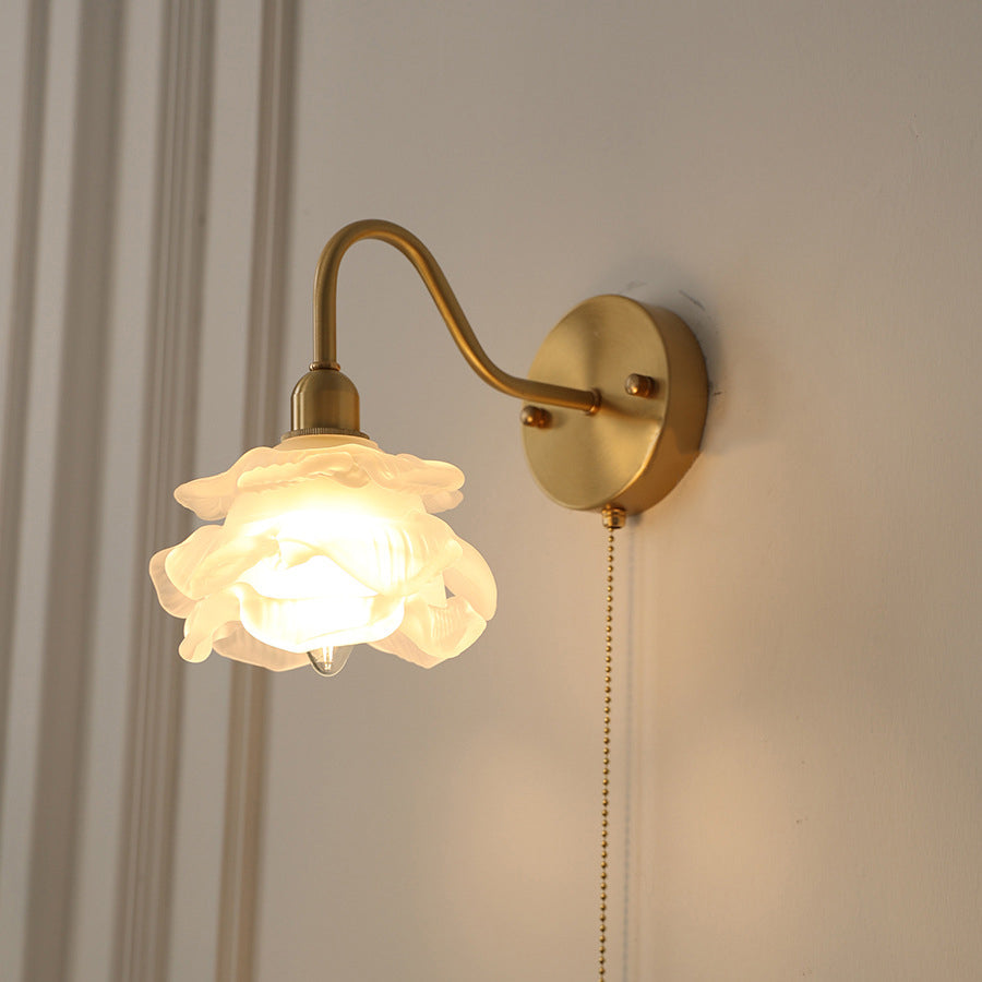 Pull Wire Rose Bell Wall Lamp