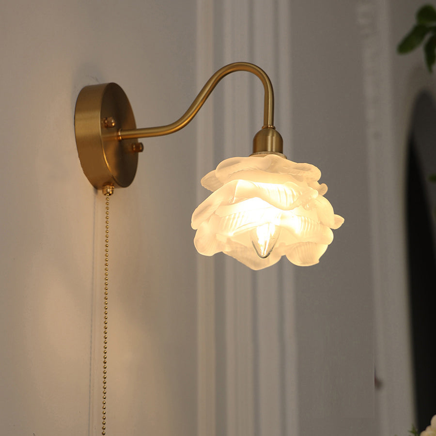 Pull Wire Rose Bell Wall Lamp