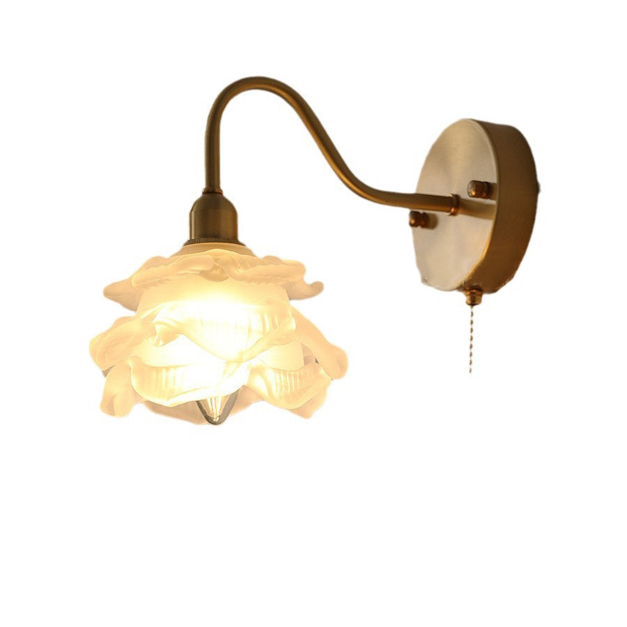 Pull Wire Rose Bell Wall Lamp