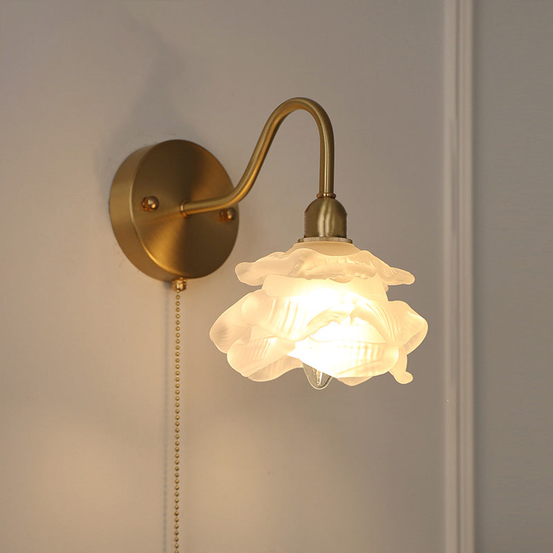 Pull Wire Rose Bell Wall Lamp