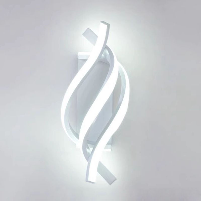Spiral Iron Silicone Bedroom Wall Lamp