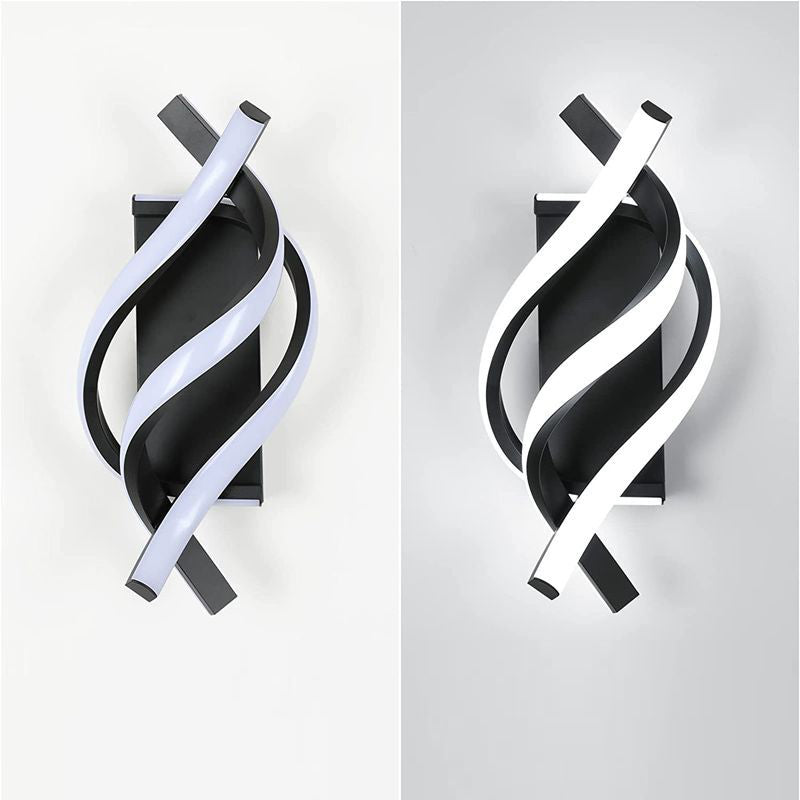 Spiral Iron Silicone Bedroom Wall Lamp