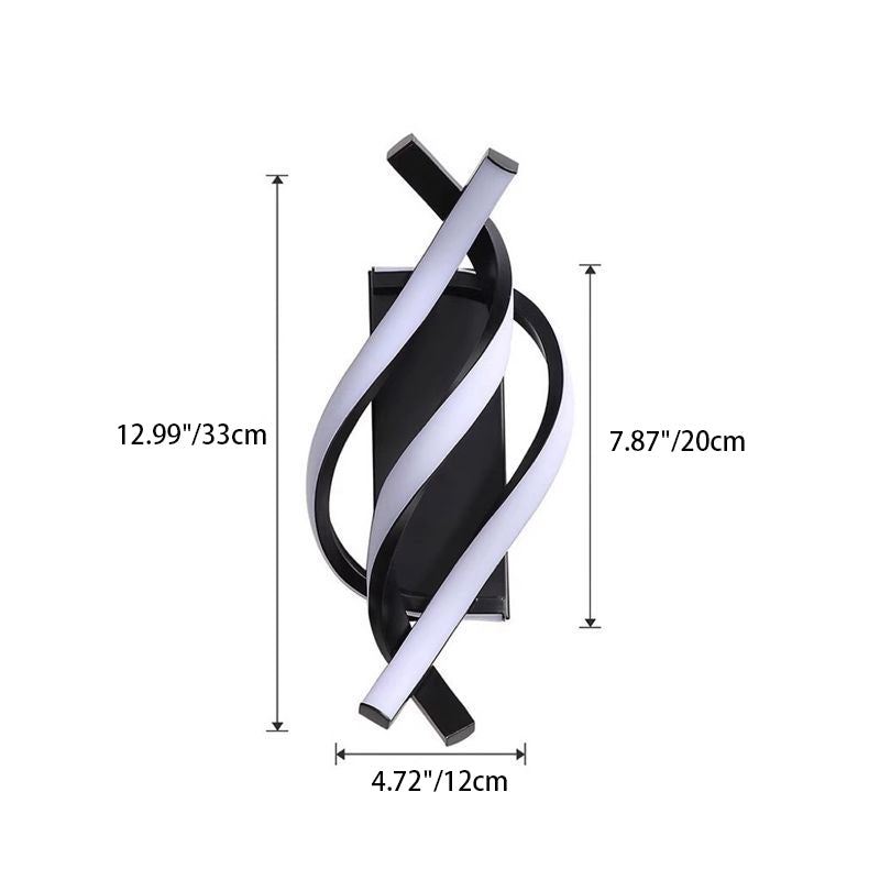 Spiral Iron Silicone Bedroom Wall Lamp