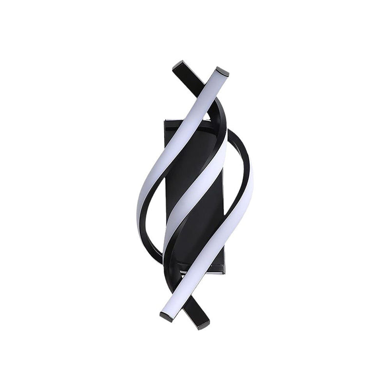 Spiral Iron Silicone Bedroom Wall Lamp