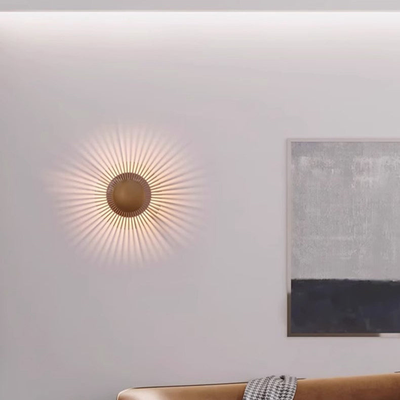 Aluminum Round Sunflower Living Wall Lamp
