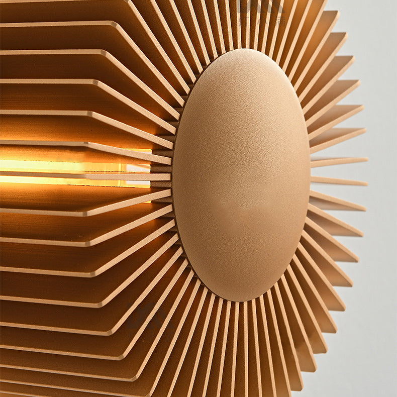 Aluminum Round Sunflower Living Wall Lamp