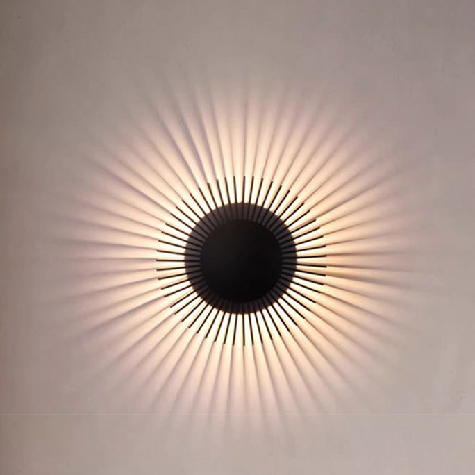 Aluminum Round Sunflower Living Wall Lamp