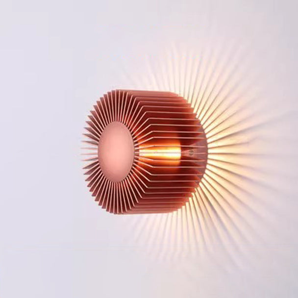 Aluminum Round Sunflower Living Wall Lamp