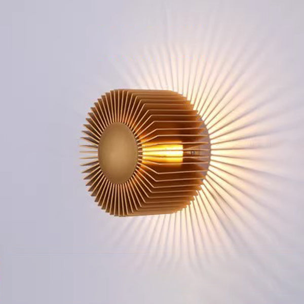 Aluminum Round Sunflower Living Wall Lamp