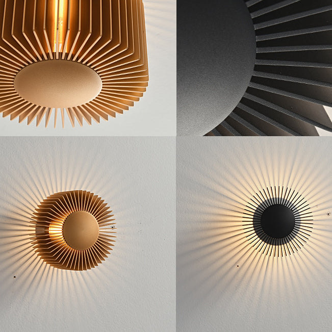 Aluminum Round Sunflower Living Wall Lamp