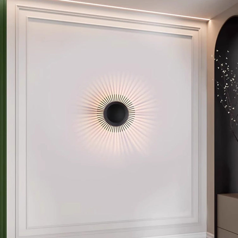 Aluminum Round Sunflower Living Wall Lamp