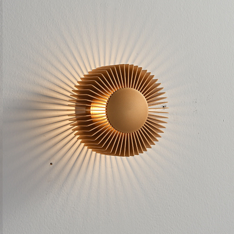 Aluminum Round Sunflower Living Wall Lamp