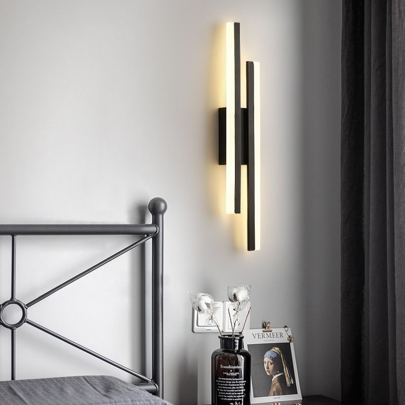 Iron Aluminum Acrylic Asymmetrical Wall Lamp