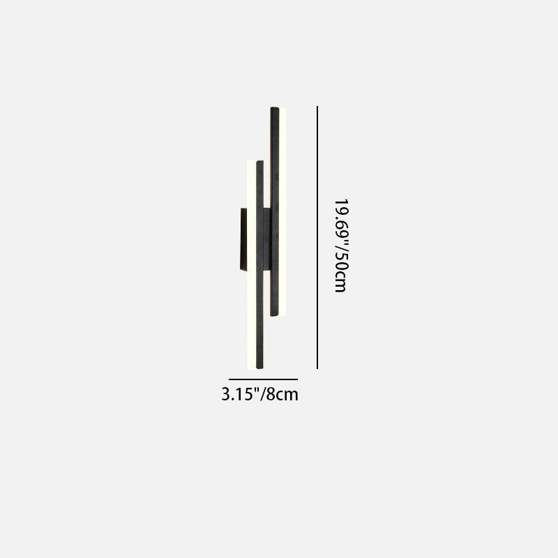 Iron Aluminum Acrylic Asymmetrical Wall Lamp