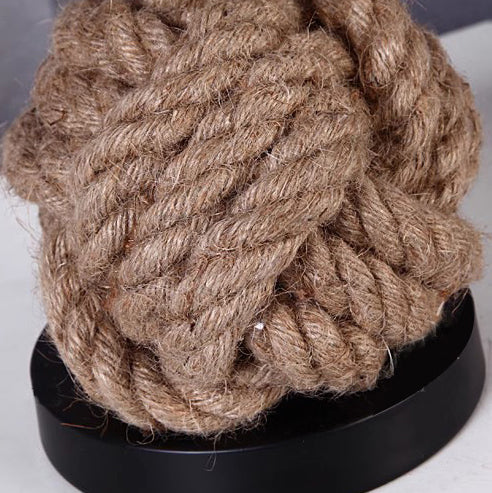Drum Shape Twisted Rope Table Lamp
