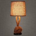 Drum Shape Twisted Rope Table Lamp