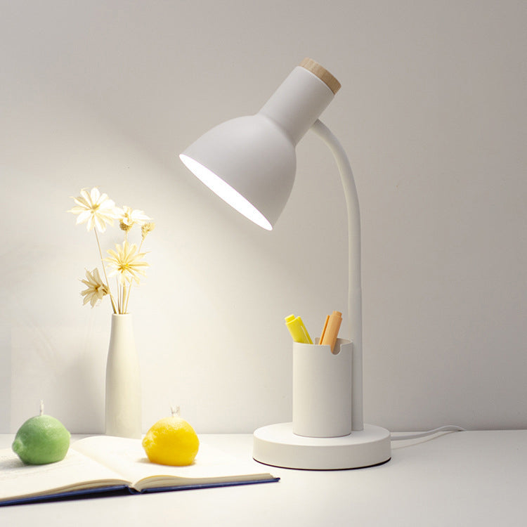 Iron Wood Angle Pen Table Lamp