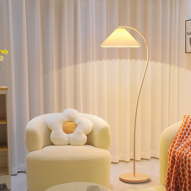 Modern Minimalist Pleated Fabric Floor Lamp