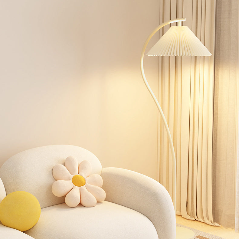 Modern Minimalist Pleated Fabric Floor Lamp