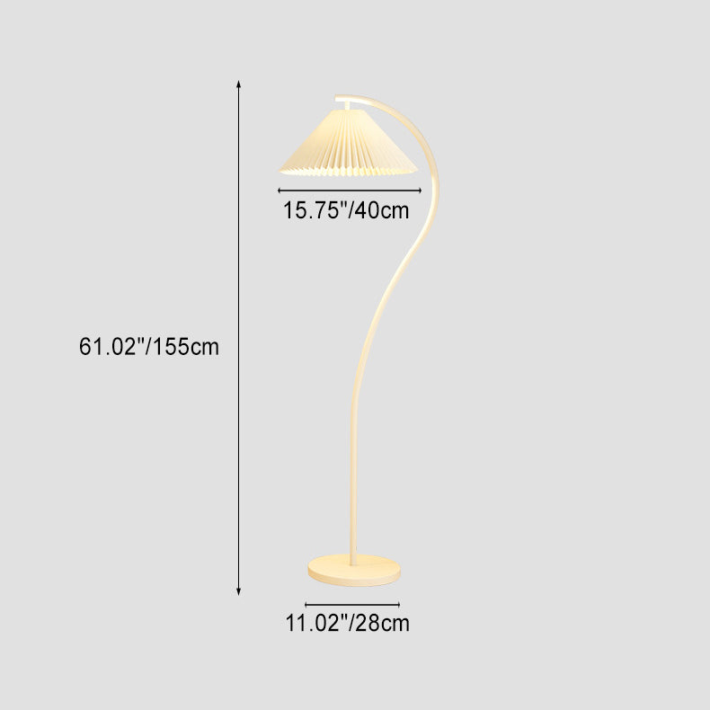Modern Minimalist Pleated Fabric Floor Lamp