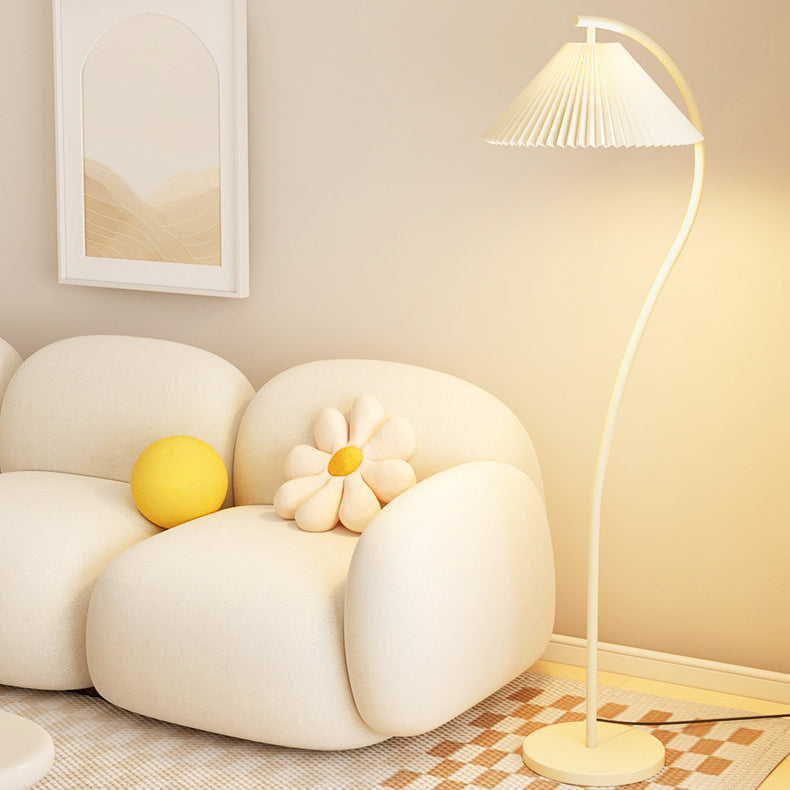 Modern Minimalist Pleated Fabric Floor Lamp
