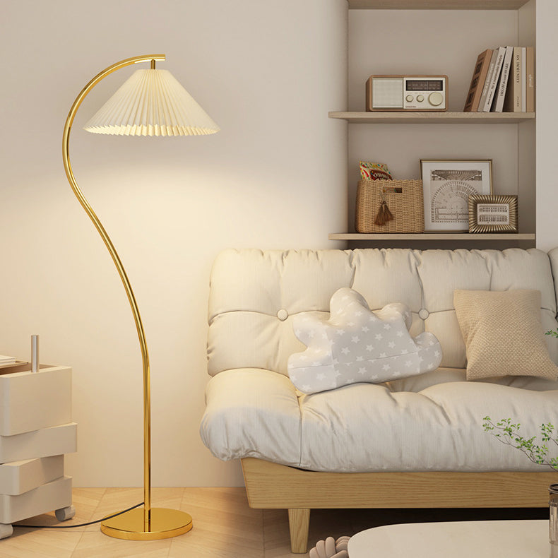 Modern Minimalist Pleated Fabric Floor Lamp
