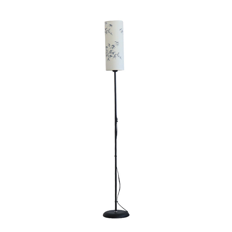 Traditional Chinese Iron Fabric Floor Lamp