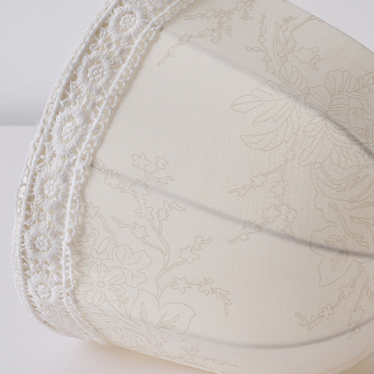 Wood Fabric Dome Bedroom Table Lamp