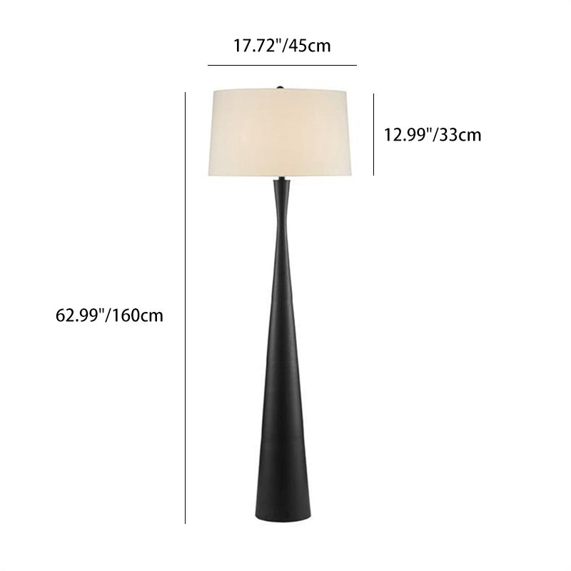 Contemporary Nordic Iron Fabric Floor Lamp