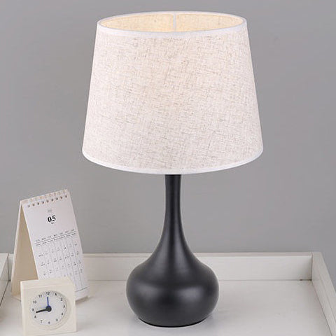 Teardrop Drum Shape Fabric Table Lamp
