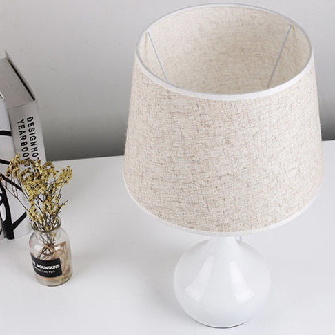 Teardrop Drum Shape Fabric Table Lamp