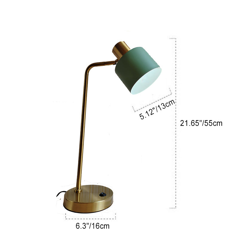 Iron Angle Drum Shape Table Lamp