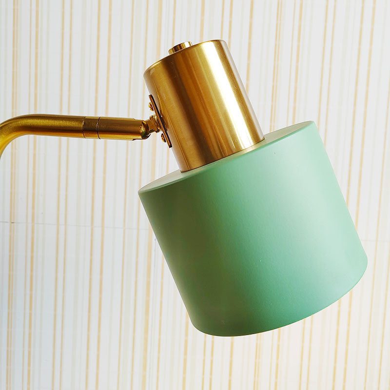 Iron Angle Drum Shape Table Lamp