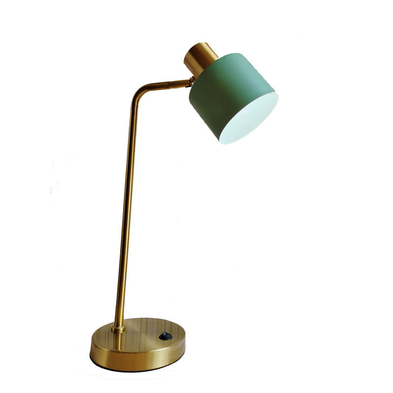 Iron Angle Drum Shape Table Lamp