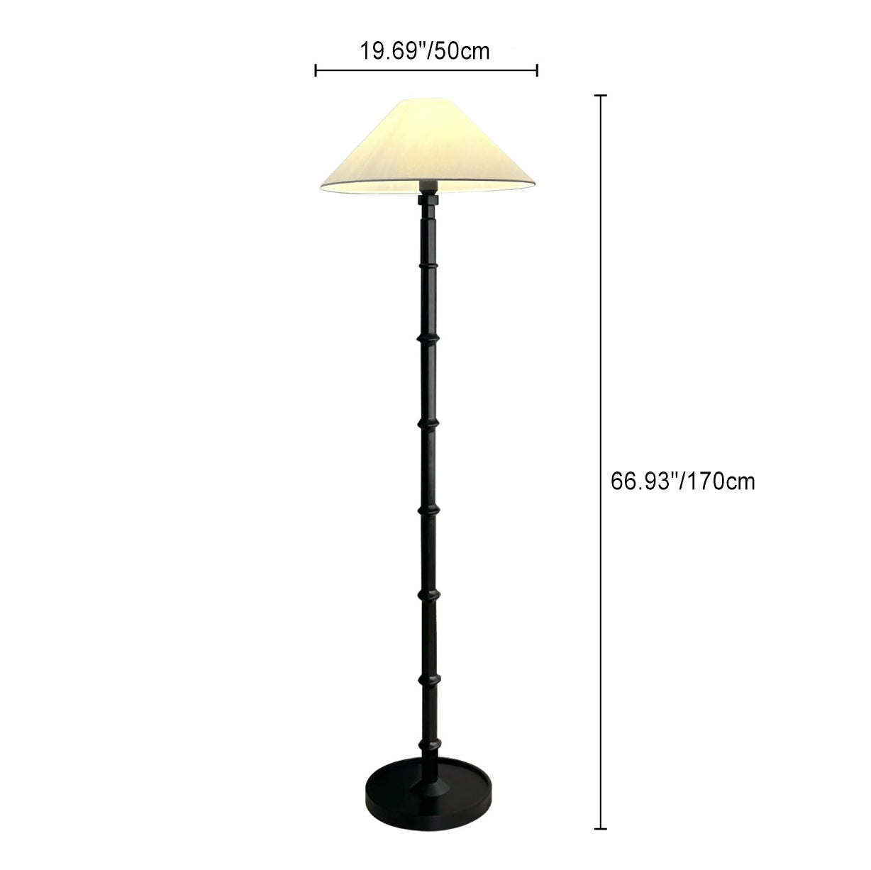 Traditional French Cone Imitation Floor Lamp