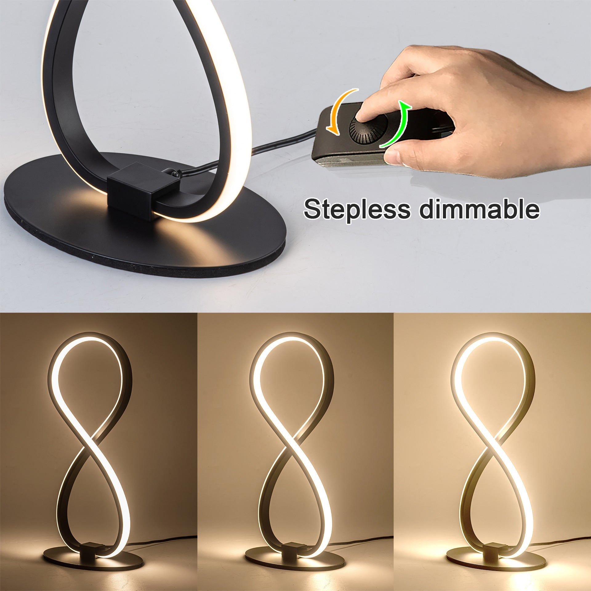 Shape Aluminum Silicone Living Table Lamp