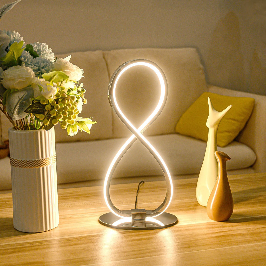 Shape Aluminum Silicone Living Table Lamp