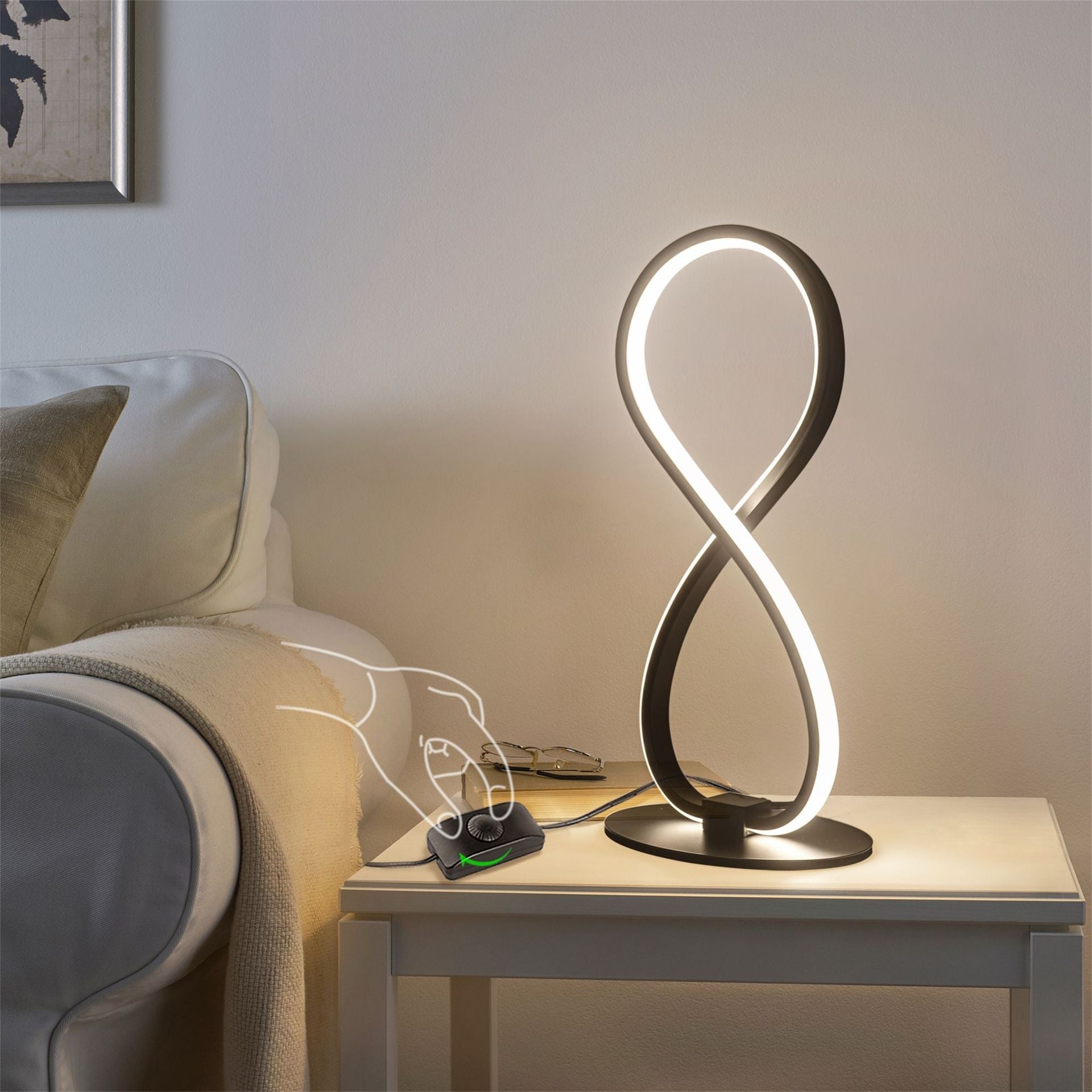 Shape Aluminum Silicone Living Table Lamp