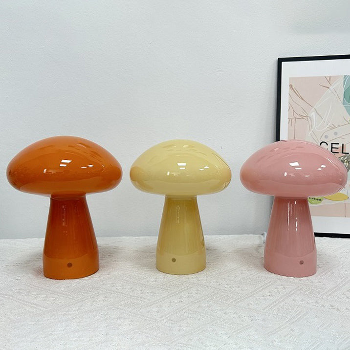 Mushroom Shape Glass Bedroom Table Lamp