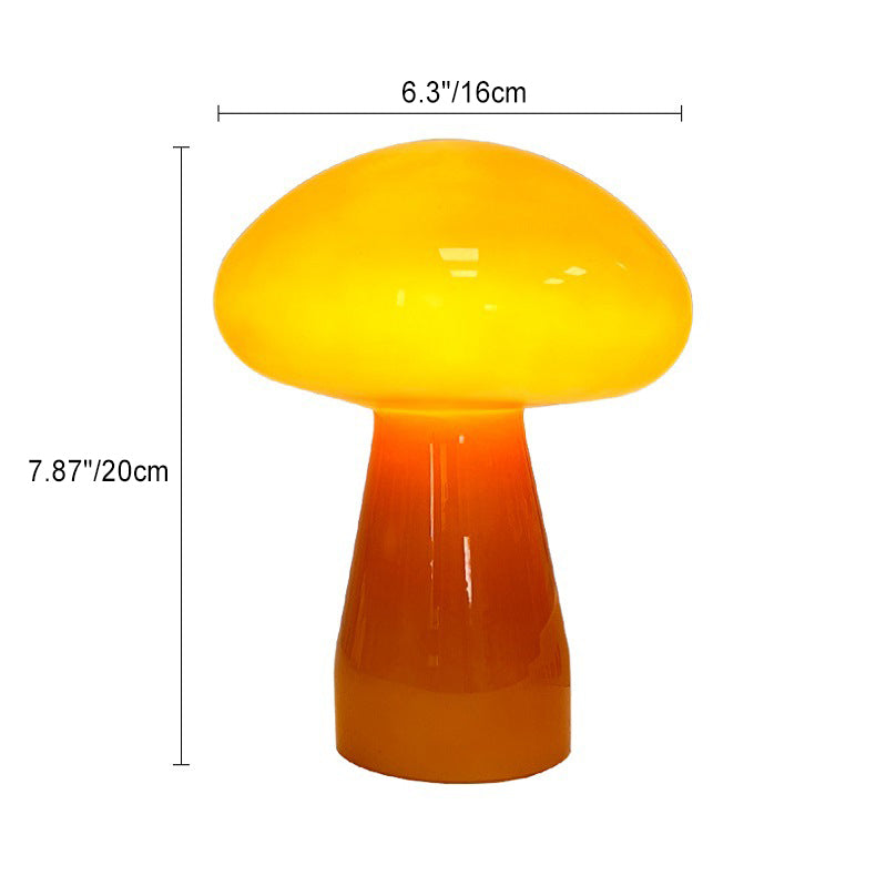 Mushroom Shape Glass Bedroom Table Lamp