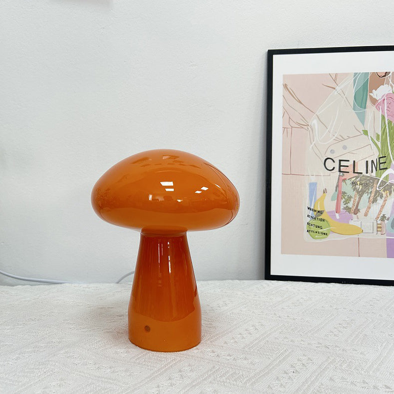 Mushroom Shape Glass Bedroom Table Lamp