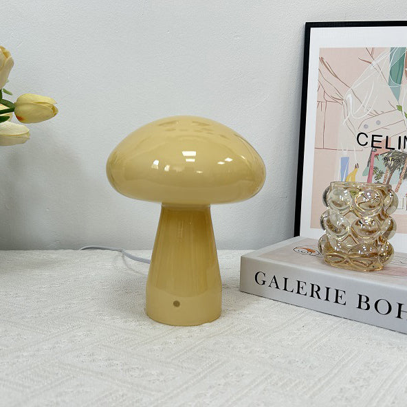 Mushroom Shape Glass Bedroom Table Lamp
