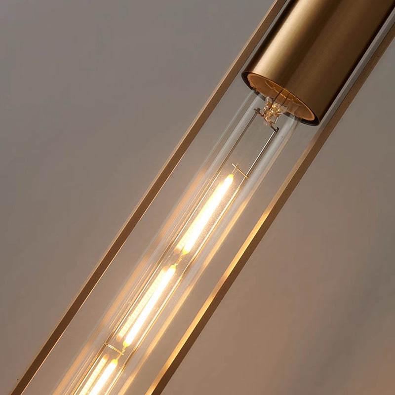 Brass Crystal Column Bedroom Wall Lamp