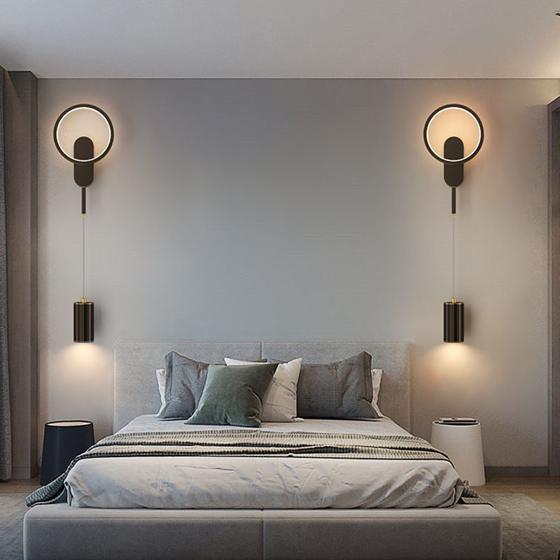 Iron Cylinder Shape Living Wall Lamp