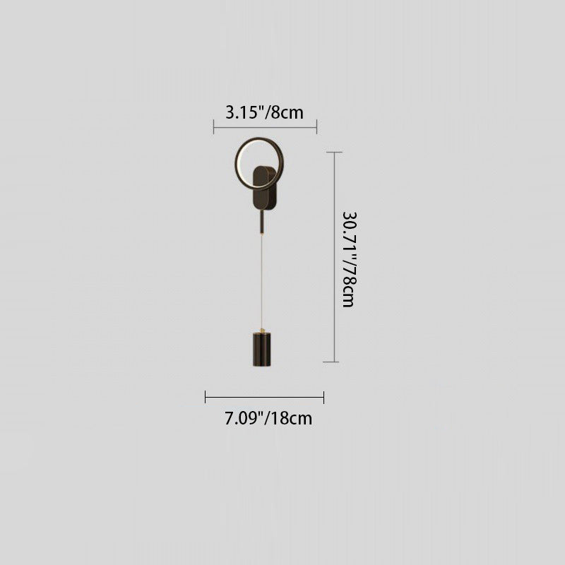 Iron Cylinder Shape Living Wall Lamp