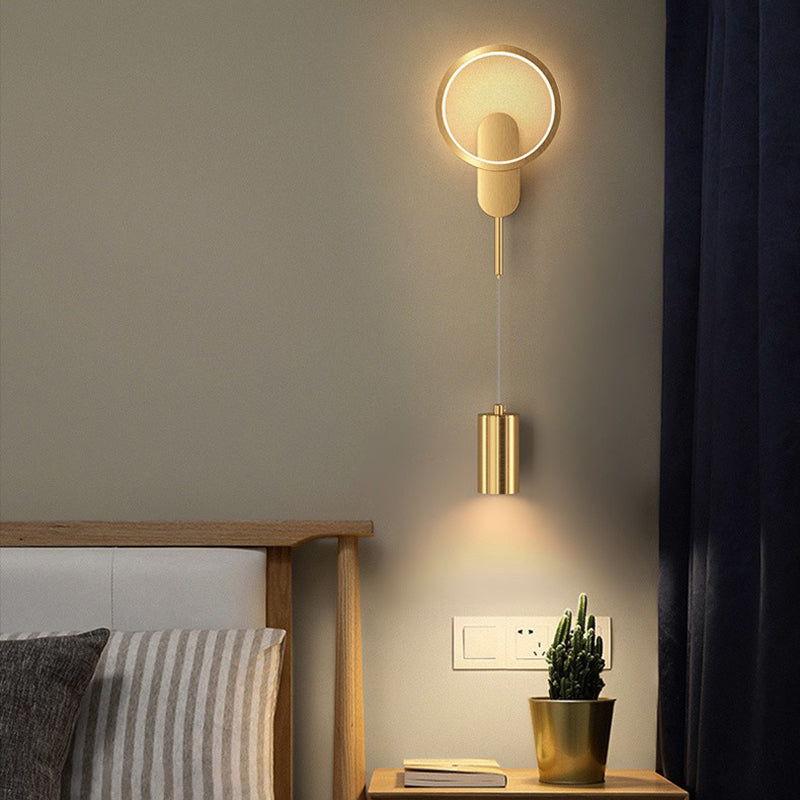 Iron Cylinder Shape Living Wall Lamp