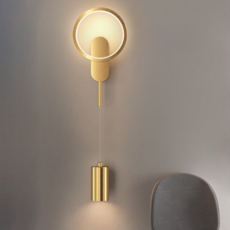 Iron Cylinder Shape Living Wall Lamp