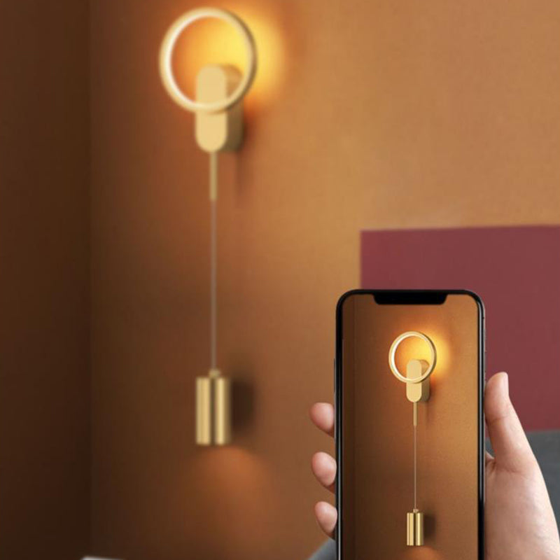 Iron Cylinder Shape Living Wall Lamp