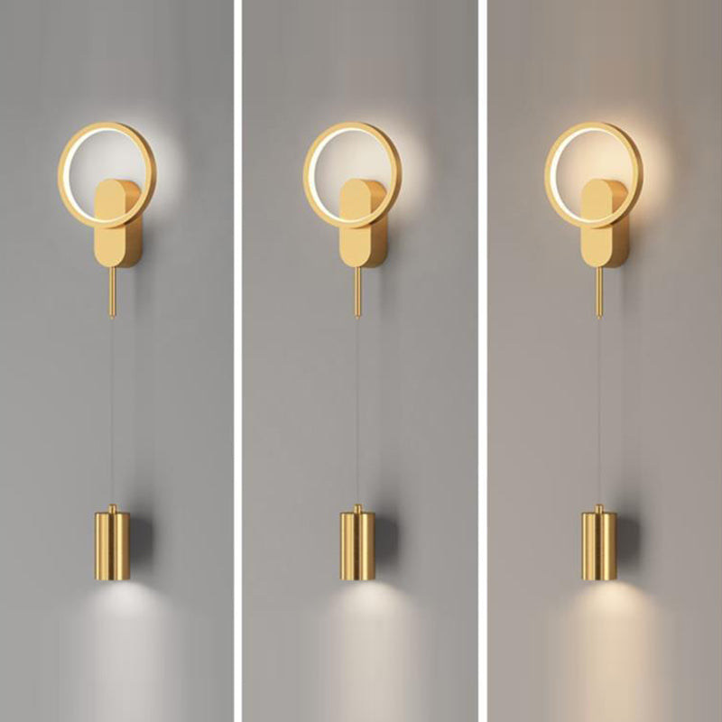 Iron Cylinder Shape Living Wall Lamp
